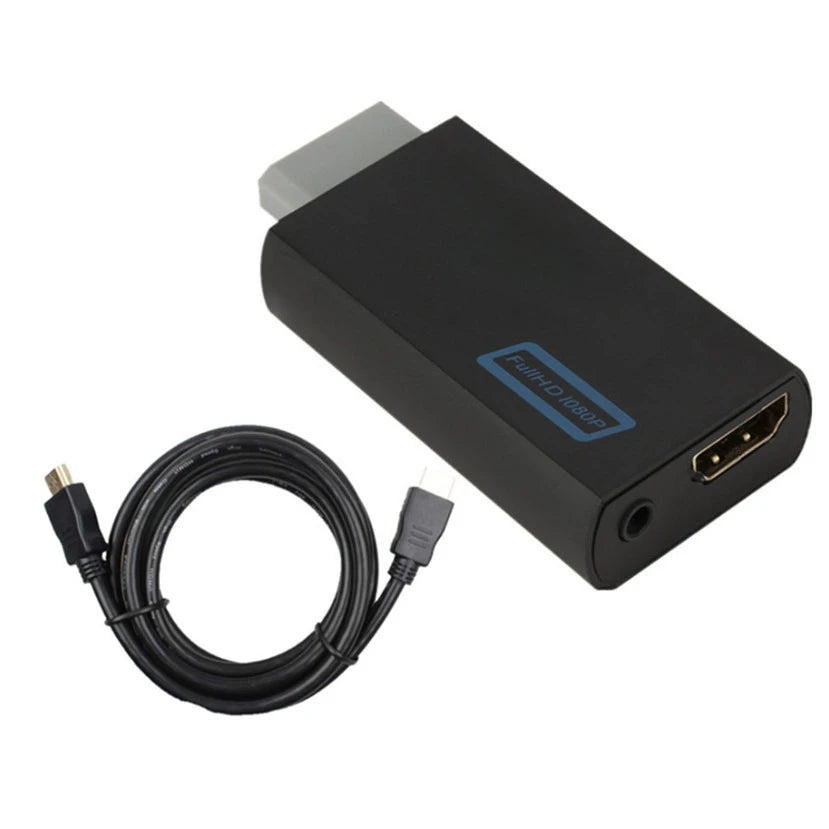 WII to HDMI-compatible Converter with 3.5mm Audio Video Cable Full HD 720P/1080P Wii2HD Adaptor for PC HDTV Monitor Display
