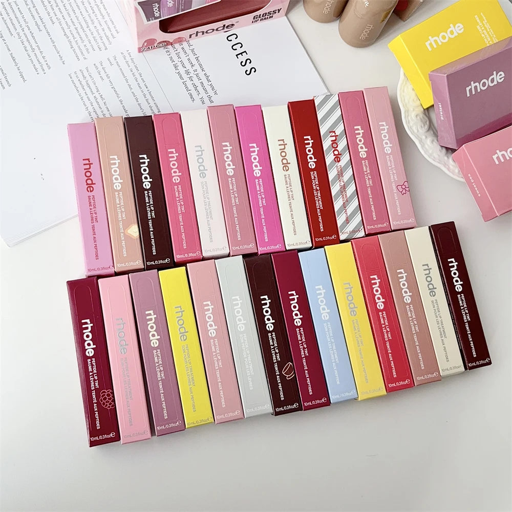 Rhode New Lip Stick Lip GlossesPocket Blush Lip Cheek Hydrating Glazing Mist Natural Rouge Powder Blush Cream Cheek Makeup Bag