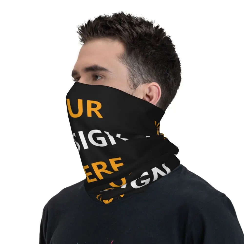 Custom Your Design Here Winter Headband Neck Warmer Ski Hunting Tube Scarf Personalized Customized Logo Face Bandana Gaiter