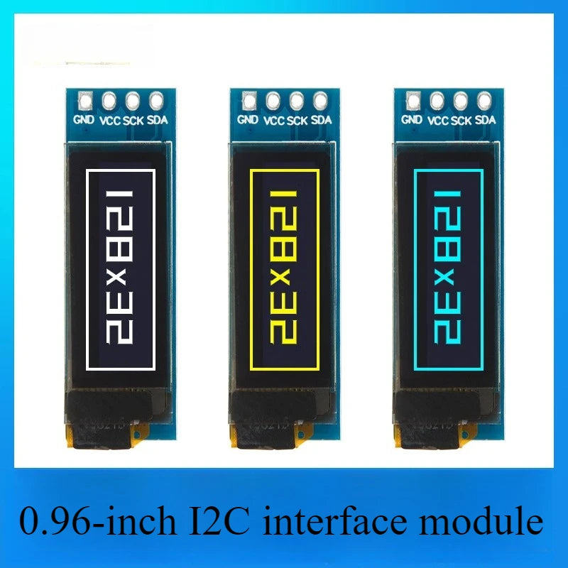0.91' OLED Display Module 128*32 SSD1306 Vertical Screen - I2C 4-Pin Interface for Arduino/Embedded Systems for Lot Smart Home