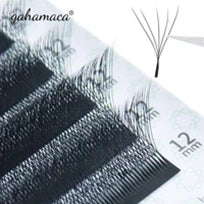 GLAMLASH 2tips 3D W Shape Lashes Extension Premade Volume Fan Eyelashes W Style Shaped Lash Makeup Supplies Natural EyeLash