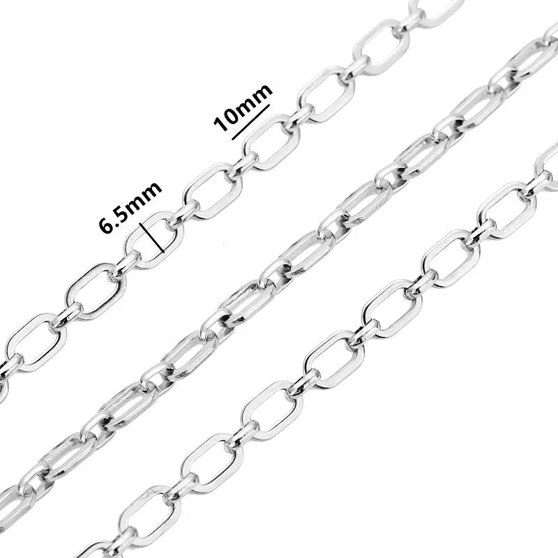 1 Meter Stainless Steel Large Heavy Chunky Hip Hop Punk Link Gold Color Chains DIY Jewelry Materials Handmade Necklace Bracelets