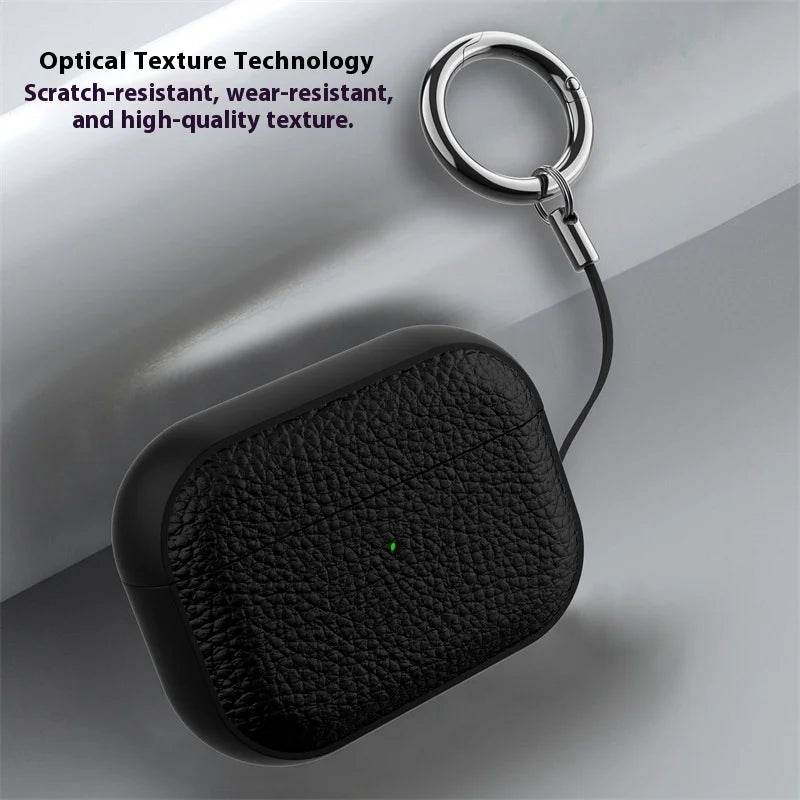 2025 Capa For AirPods Pro 3 Case Soft TPU Leather Design Protective Cover For AirPods 5 4 3 2 Pro 2 Pro2 Pro3 Cases With Lanyard