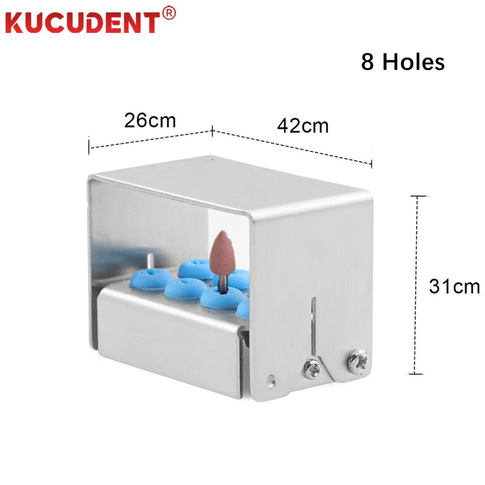 8/12/30 Holes Dental Bur Holder Sterilizer Case Autoclavable Endo File Drills Block for High Speed Bur Organizer Box Silicone