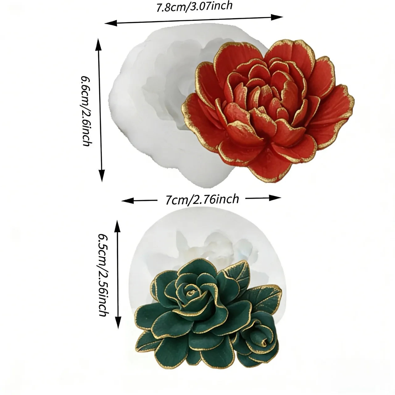 1 Piece 3D Elegant Rose Silicone Mold - Reusable Flexible Mold for Candles, Resin Art, Handmade Soap and Clay Making, Delicate Petal Design, Home Decoration, Valentine's Day Gift, Floral Shapes, Special Gift for Craft Enthusi