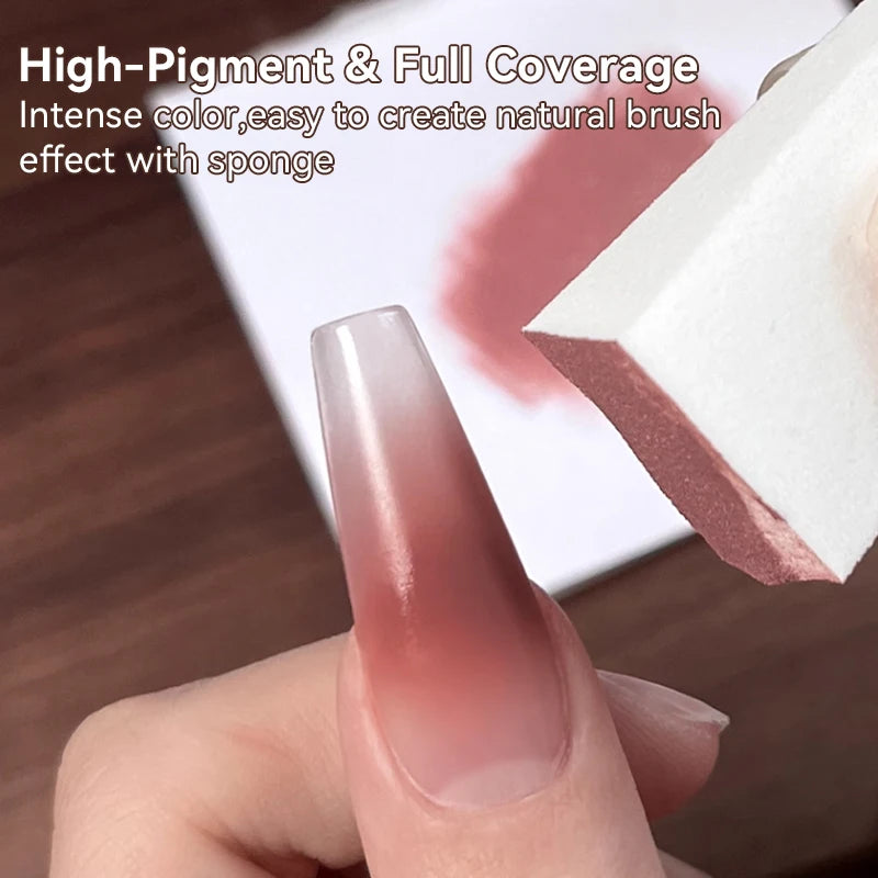 UR SUGAR 1/2Pcs White Pat Painting Gel Nail Polish 4 In 1 Gradient French Cover Edge Lines Nail Stamping Pattern Nail Diy Pattin