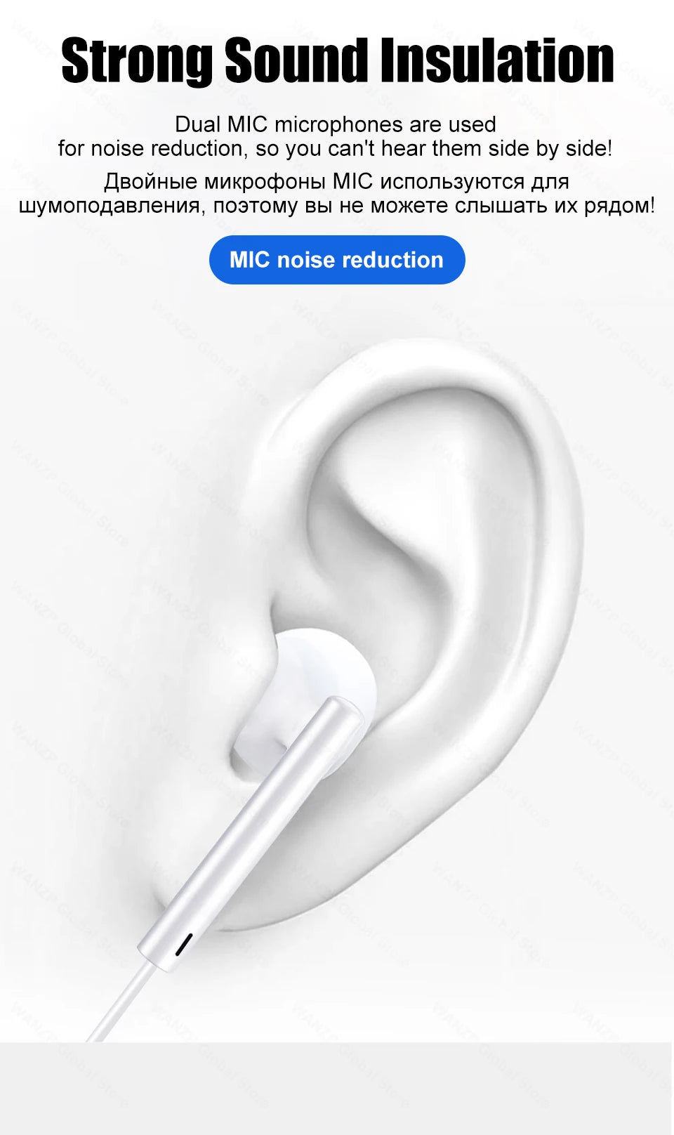 TypeC Earphones For iPhone 17 Air 16 15 14 13 12 11 Pro Max iPad Wired Earbuds 3.5mm Tablet Laptops Headphones Phone Accessories