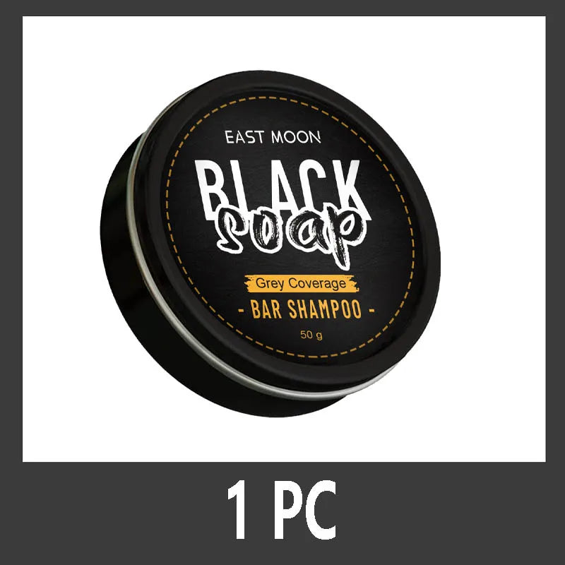 Polygonum Multiflorum Black Hair Soap Darkening Shampoo Bar Repair Gray White Color Dye Face Hair Body Shampoo For Man Women
