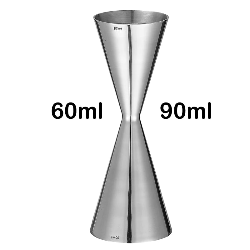 Integrated-Style Jigger Double Cocktail Jigger Bar Measure with Etched Pattern Bar Tools