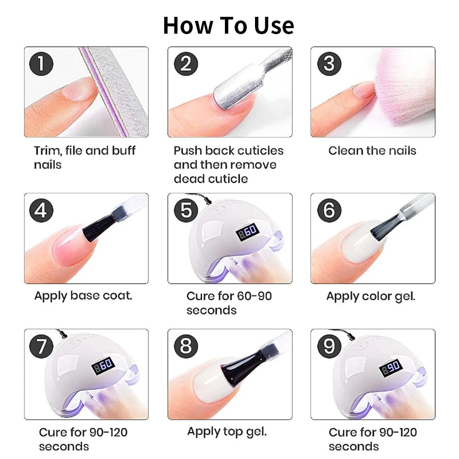 RSNAIL Milky White Nail Gel Polish Sparkling Moonlight Flash Gel Polish High Gloss Sparkling White Summer SoakOff UV LED Varnish