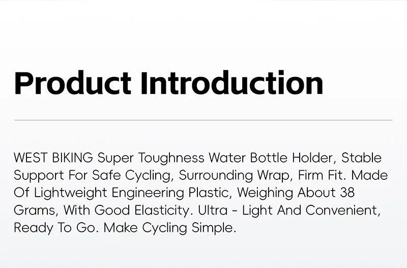 WEST BIKING Bicycle Bottle Cage Lightweight High Toughness Cycling Water Bottle Holder Drink Cup Stand MTB Road Bike Accessories