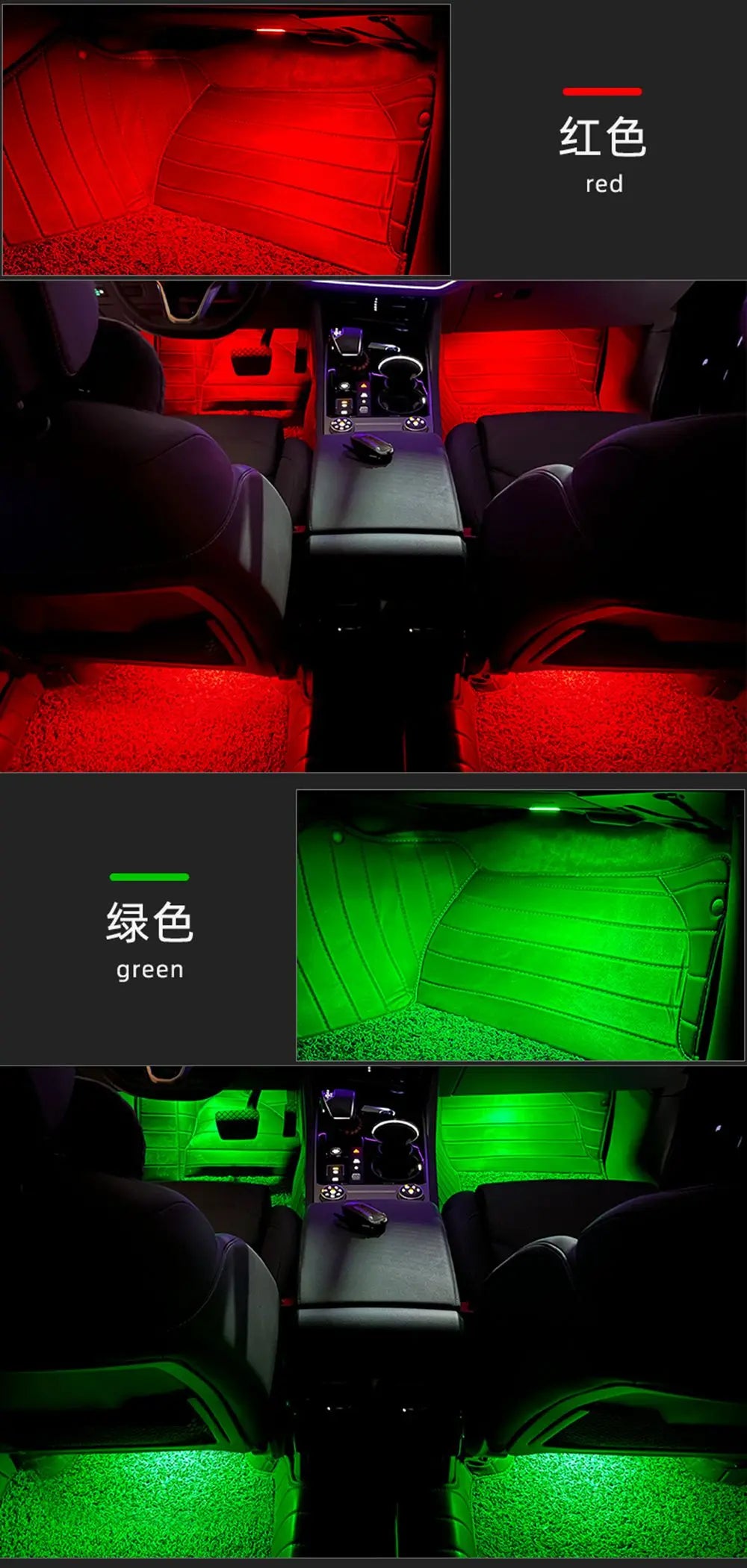 For Audi A1 A3 8P A4 B5 B6 Q5 A6 A5 LED Car Footwell Lamps Touch Sensing Atmosphere Lights Auto Interior Decoration Accessories
