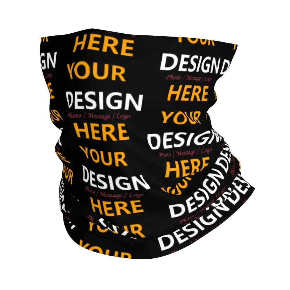 Custom Your Design Here Winter Headband Neck Warmer Ski Hunting Tube Scarf Personalized Customized Logo Face Bandana Gaiter