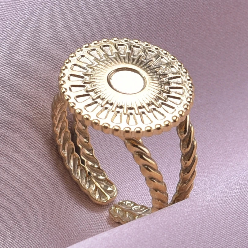6pcs/lot Wholesale Various Chunky Rings Real Gold Plated Love Abstract DIY Shell Star Sun Bat Shaped Rings Women Jewelry Gifts