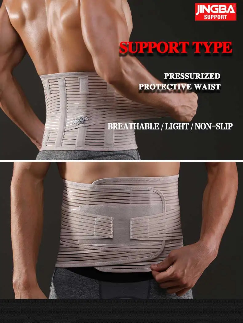 JINGBA SUPPORT Waist Trainer Body Shaper Abdominale Sports Lumbar Joint Protector Sports Fitness Sweat Belt Faja Hombre