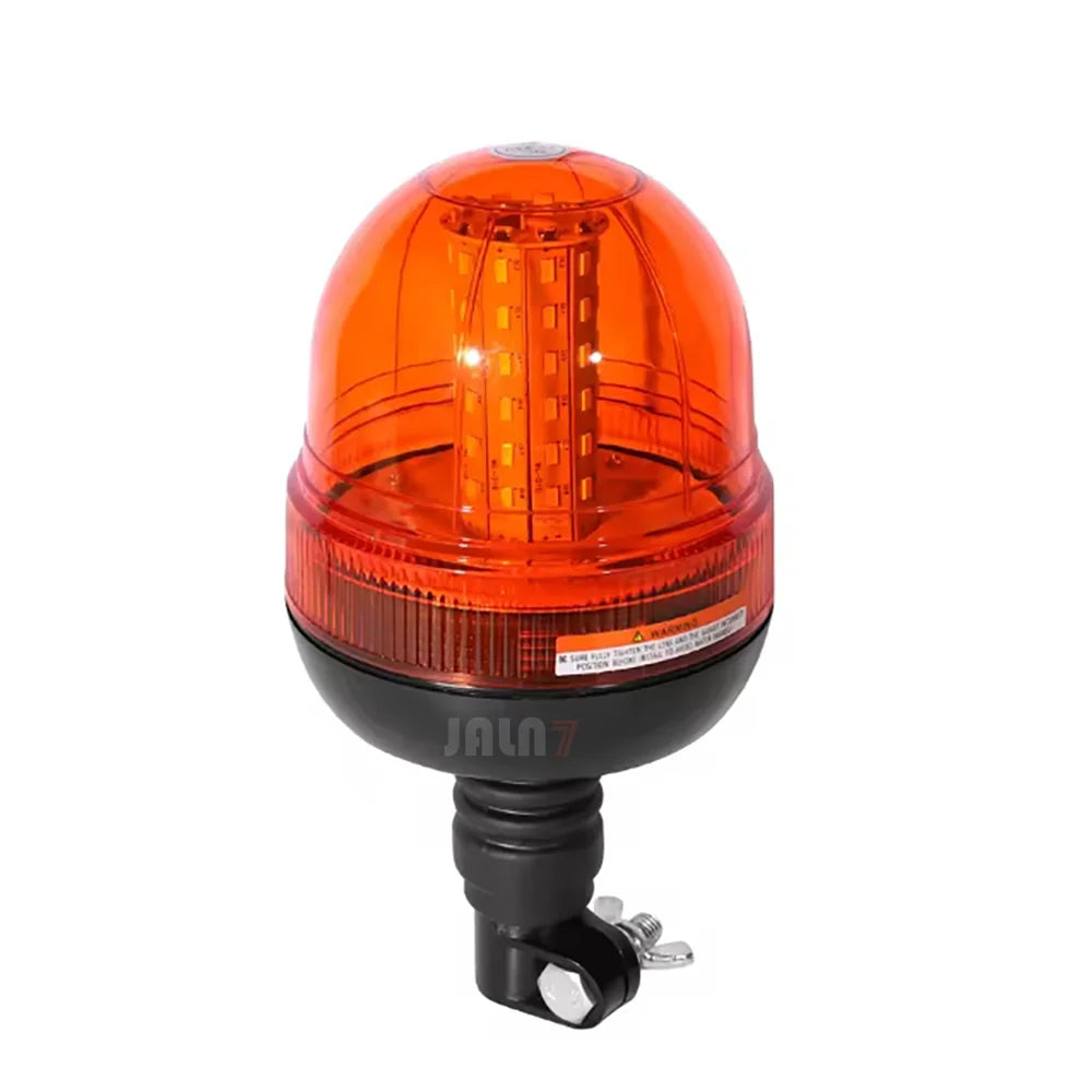JALN7 12V/24V Dual Voltage LED Strobe Beacon - 360° Rotating Amber Warning Light for Trucks, Trailers & Marine Vehicles