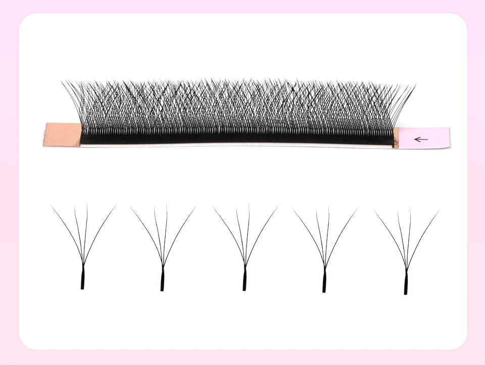 AGUUD Automatic Flowering 2D 3D 4D 5D W Shape Premade Fans Eyelash Extensions Natural Soft Individual Lashes Makeup Cilia
