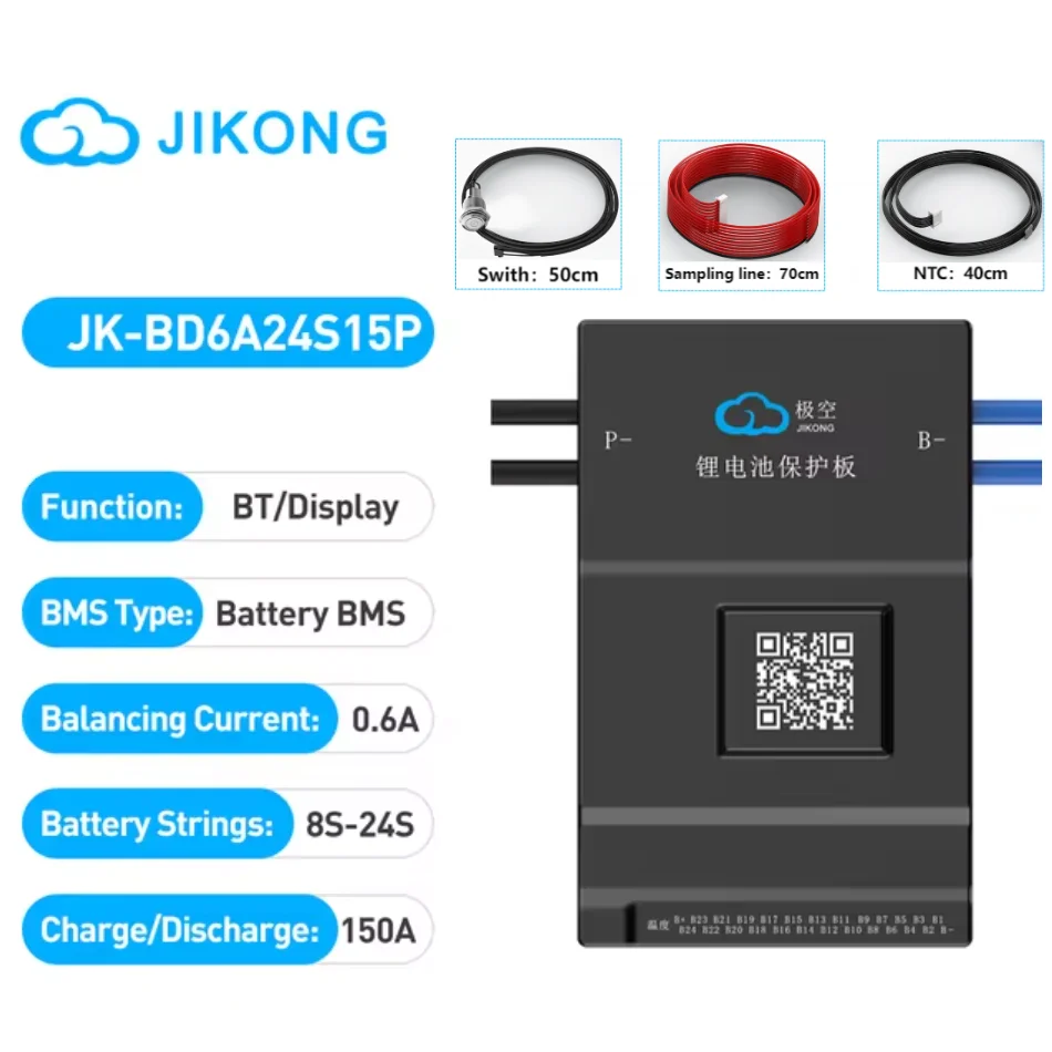 JK BMS 60A 100A 150A 200A 300A Active Balance Bms 4S 8S 16S 20S 24S JIKONG Smart Bms 12V 24V 48V 72V Lifepo4 Li-Ion Lto Battery