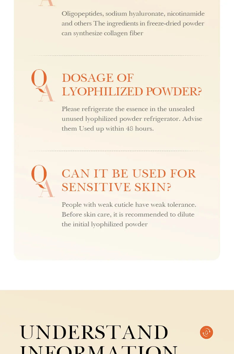 BIOAOUA Oligopeptide Face Freeze-dried Powder Set Sensitive Skin Moisturizing and Smoothing Hyaluronic Acid Essence