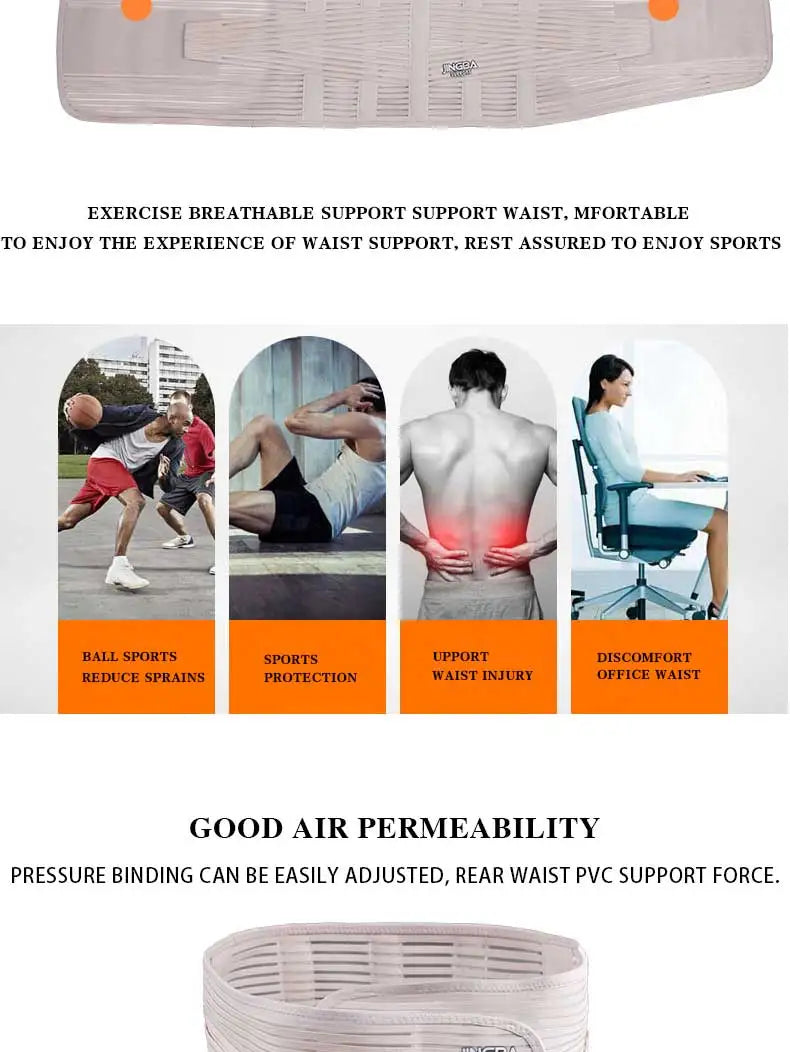 JINGBA SUPPORT Waist Trainer Body Shaper Abdominale Sports Lumbar Joint Protector Sports Fitness Sweat Belt Faja Hombre