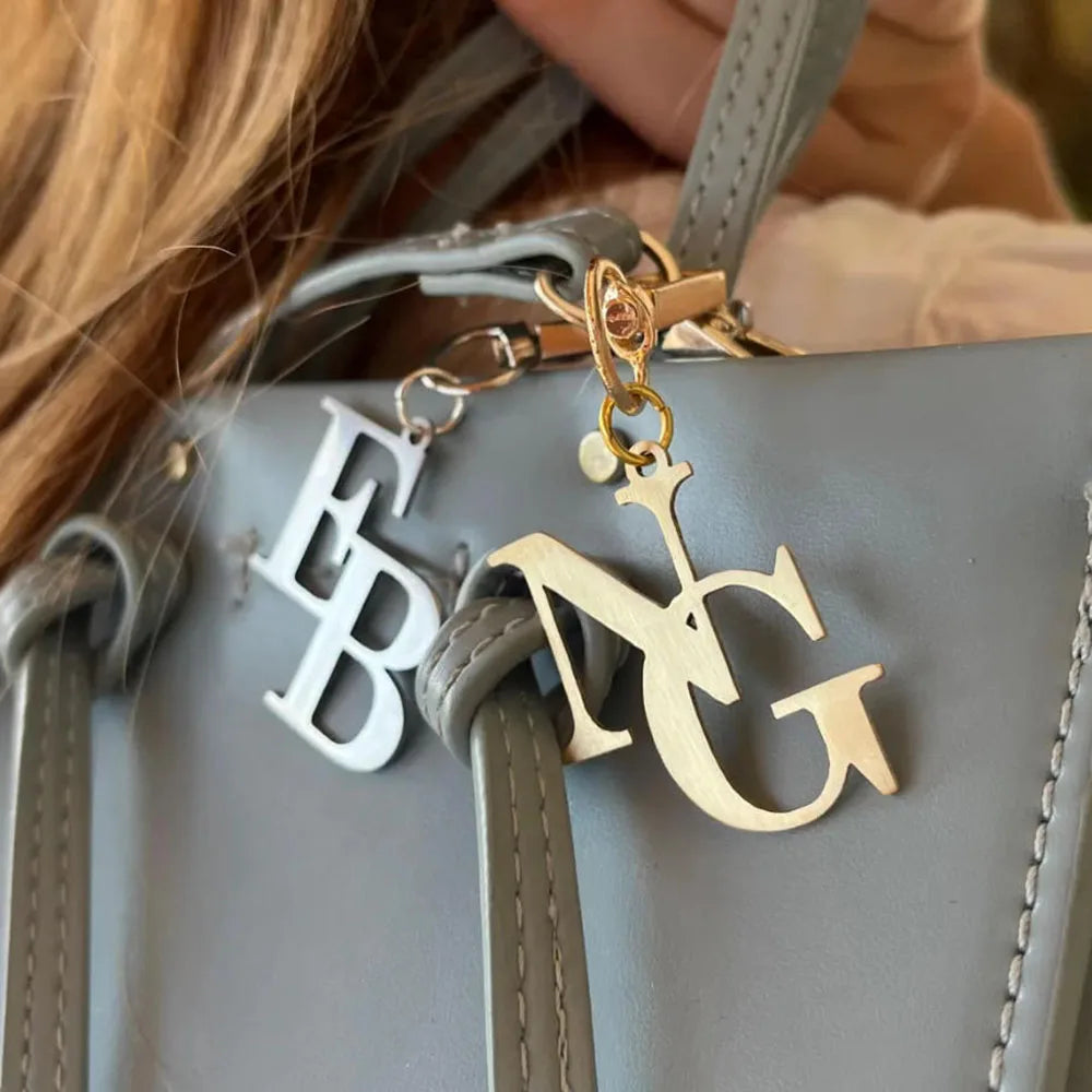 Custom Initial Bag Charms Custom Letter Name Pendants Initial Keychains Unique Custom Various Jewelry