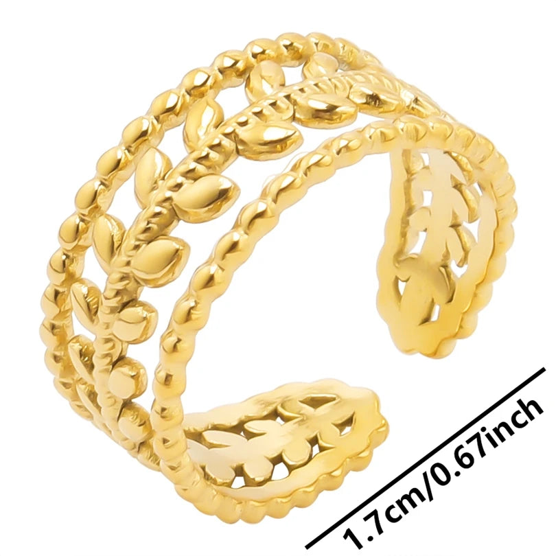 6pcs/lot Wholesale Various Chunky Rings Real Gold Plated Love Abstract DIY Shell Star Sun Bat Shaped Rings Women Jewelry Gifts