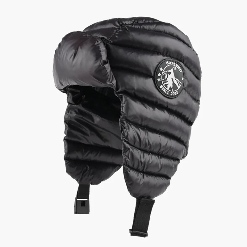 Winter Warm Down Hats for Men Women Outdoor Ski Cold Cycling Ear Protection Straps Pullover Caps