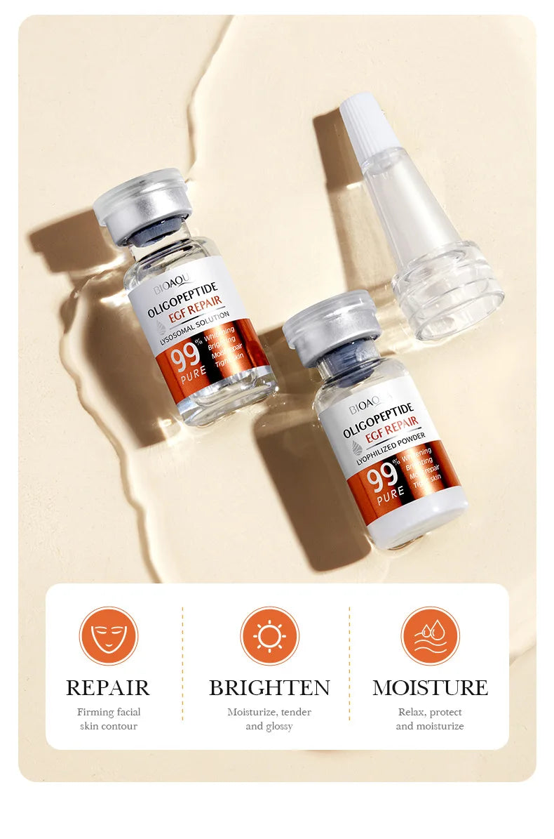 BIOAOUA Oligopeptide Face Freeze-dried Powder Set Sensitive Skin Moisturizing and Smoothing Hyaluronic Acid Essence