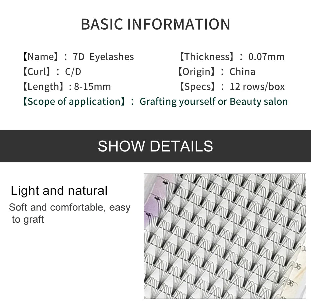 E-young 2d Premade Lashes Volume Fans Short Stem C/D Curl 0.1mm Natural False Eyelashes Extensions Premade Fans Wholesale Makeup