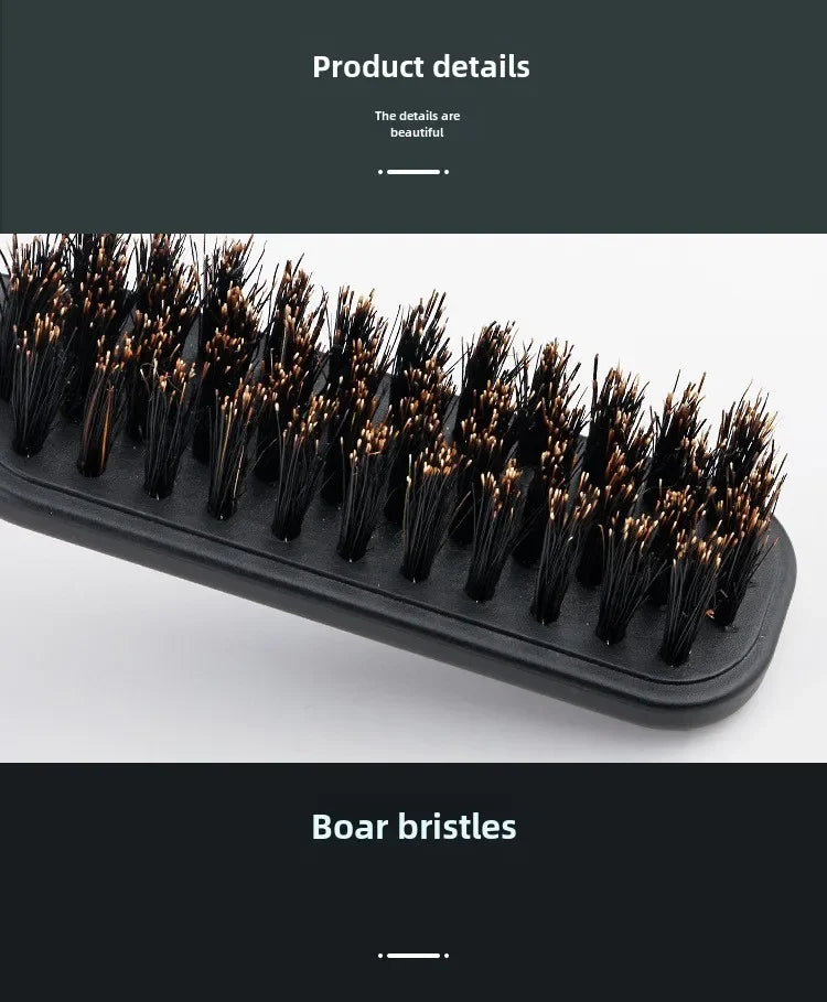 1PCS Soft Boar Bristle Beard Brush Hairdressing Hair Styling Comb For Beard Men's Shaving Brush Fold Beard And Mustache Brush