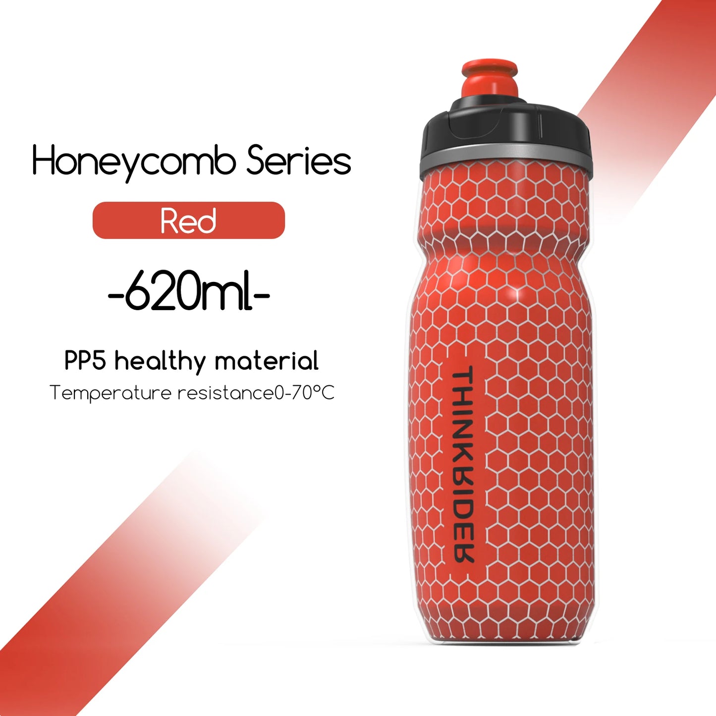 ThinkRider Bike Water Bottle 620ml/21oz Mountain Cycling Water Bottle PP5 Heat-And Ice-protected Bottle Outdoor Sports Cup