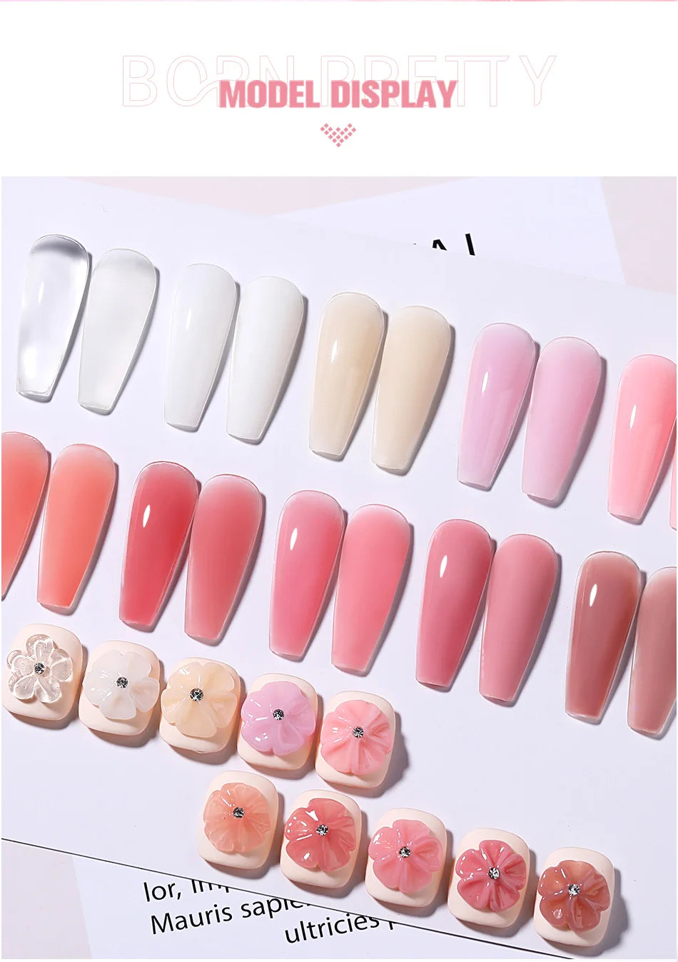 BORN PRETTY Non-Stick Hand Extension Gel Nail Polish 15ml 3D Shaping/Sculpting/Carving Milky Jelly UV/LED Nail Art Hard Gel