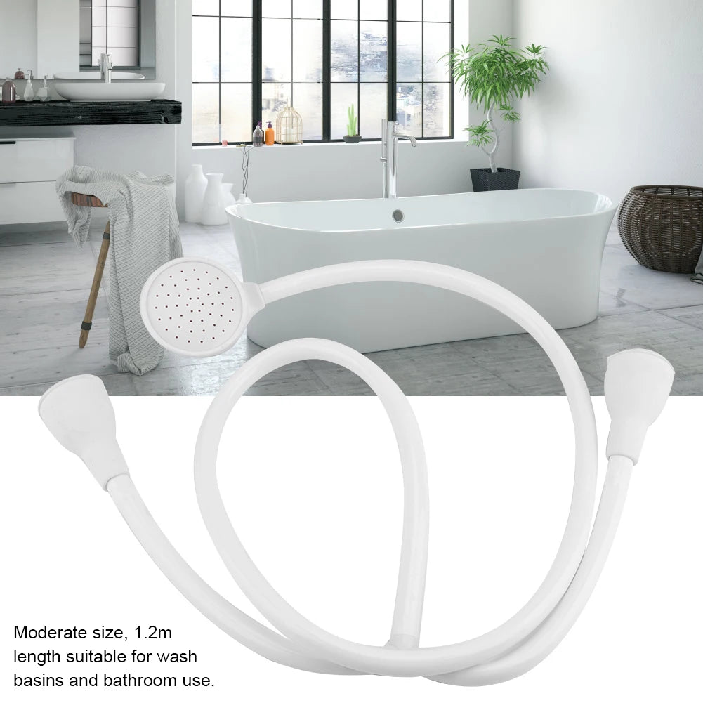 Bath Shower  and Hose Set Double Tap Push On Bath Shower  and Hose Hairdresser Shampoo Spray Pet Cleaner Set