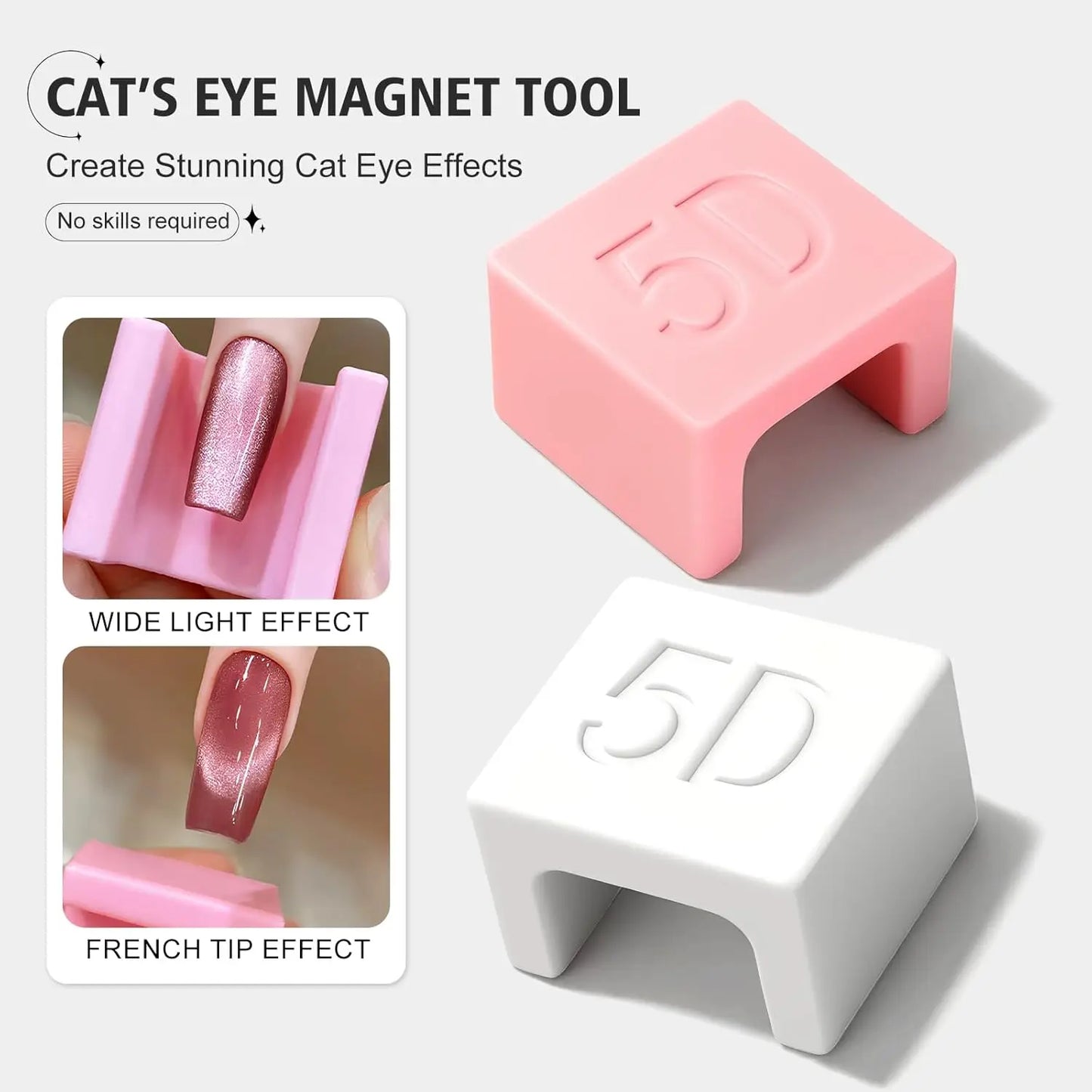 Cat Eye Magnet Tool Nail Art Magnet Stick for DIY Magnetic Cat Eye Gel Special Velvet 5D Nail DIY Tool French Nail UV Magnetic