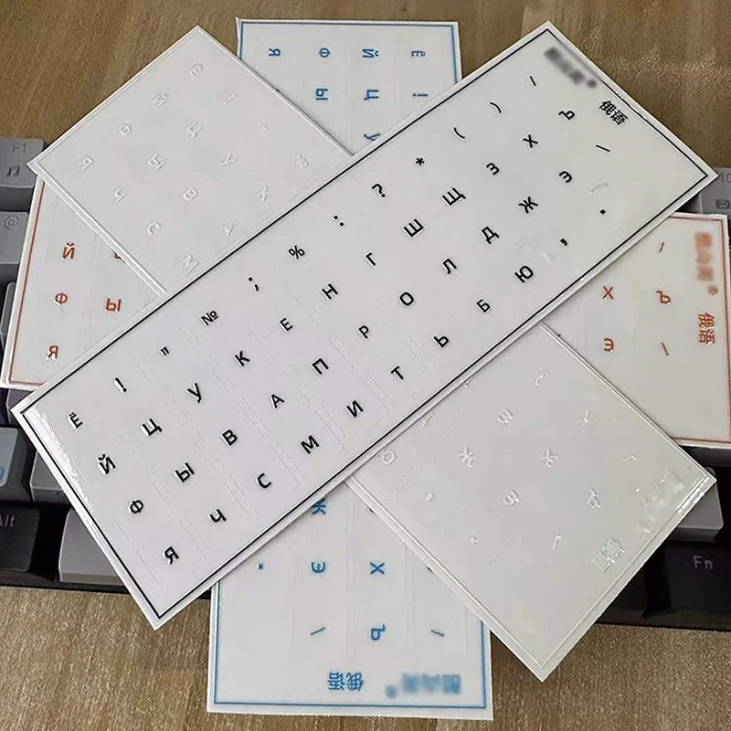 Transfer Stickers Tear Off Film Leave Words Russian Desktop Keyboard Stickers Universal Stickers Key Stickers Keyboard Stickers