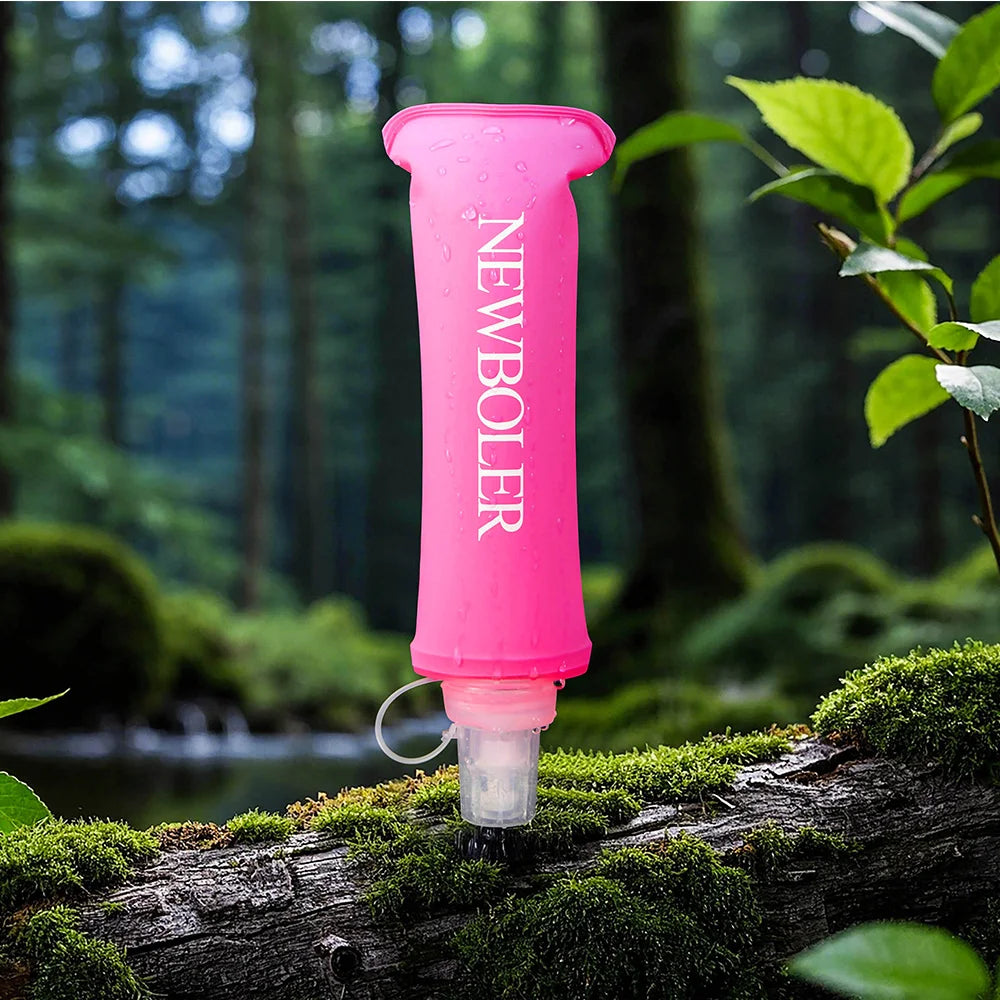 NEWBOLER 150/250/300/500ml Water Bottle TPU Folding Soft Flask Outdoor Sport Running Camping Hiking Travel Portable Water Bottle