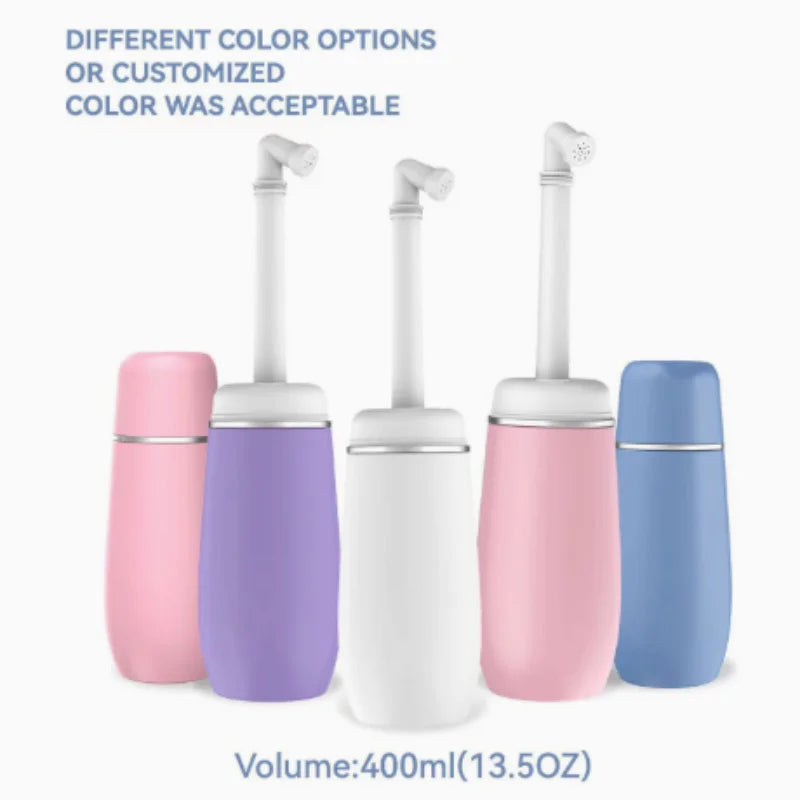 400ml Portable Travel Bidet Handheld Spray Bottle with Nozzle Personal Hygiene Cleansing Washing Tool for Daily Use