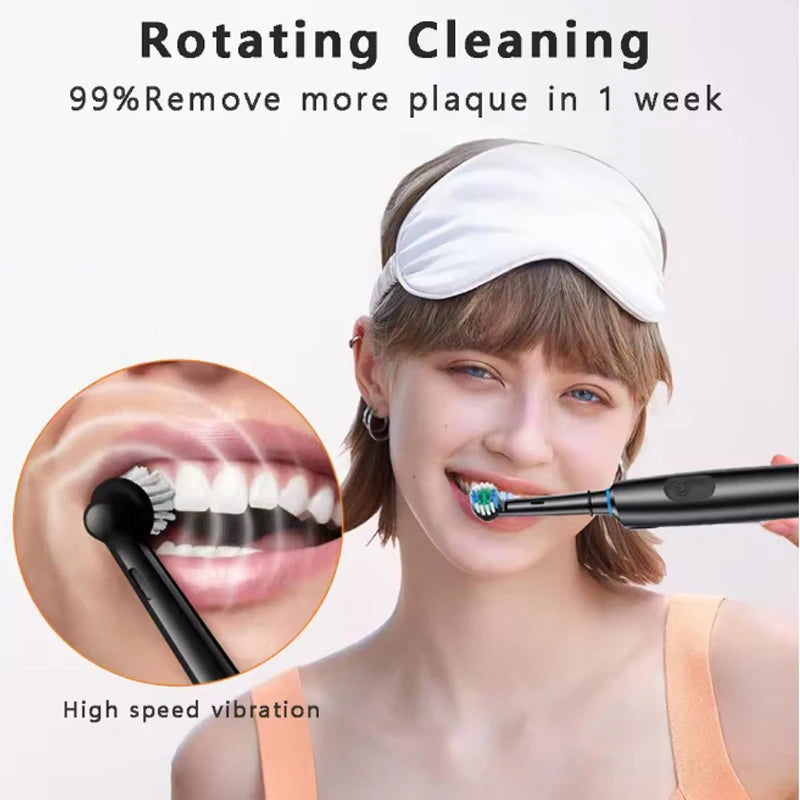 Electric Toothbrush Rotary Cleaning Teeth Brush Waterproof Electronic Tooth Brush With Timer Rechargeable Toothbrush with 8 Head