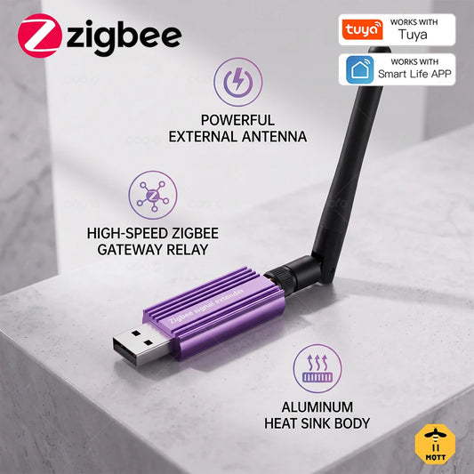 Tuya Zigbee USB Signal Extender With Detachable Antenna High-Gain Repeater Smart Home Mesh Booster for HomeAssistant Zigbee2MQTT