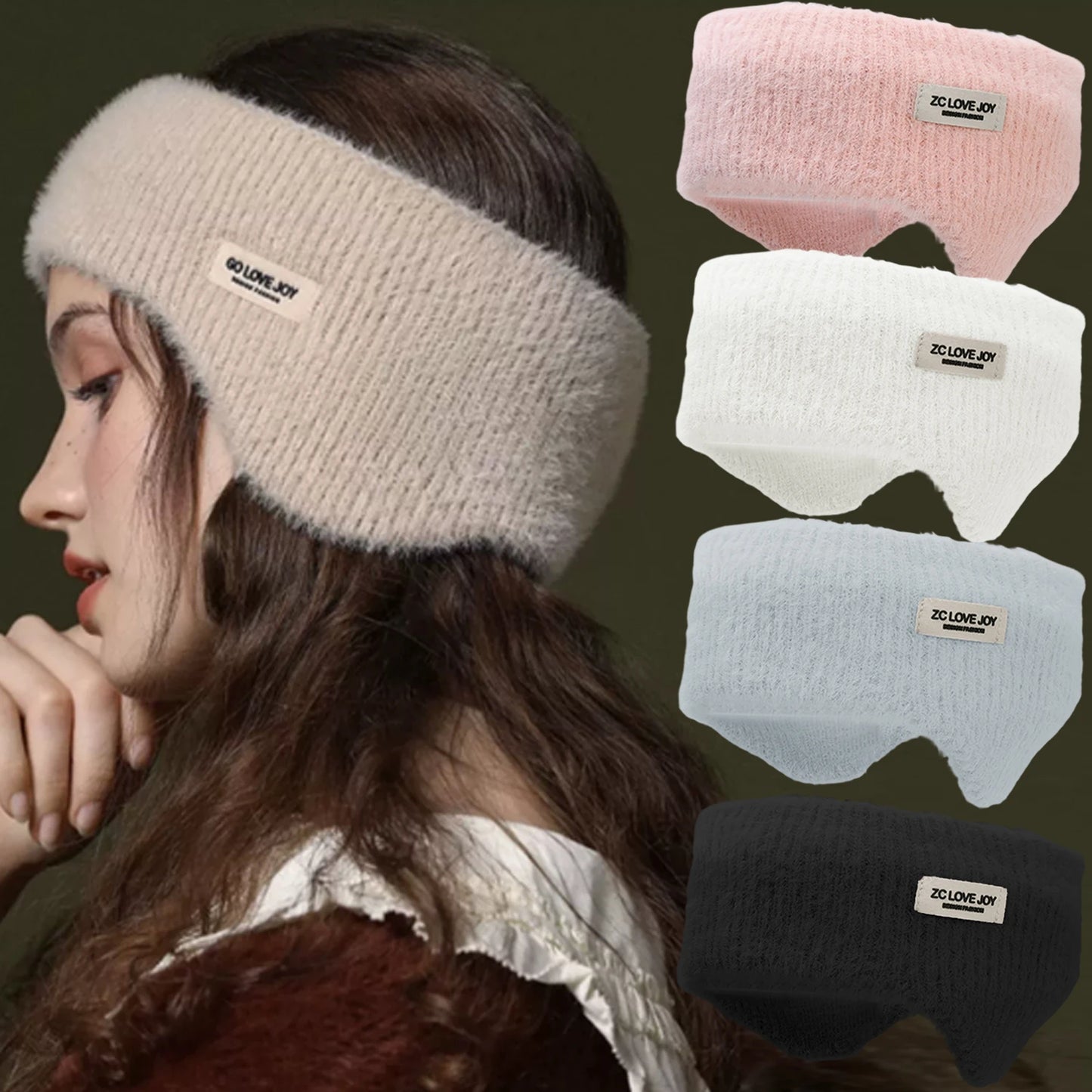 Winter Ear Warmer Earmuffs Headband Cute Hair Bands Outdoor Skiing Sport Thick Hairband For Women Men Headscarf Hair Accessories