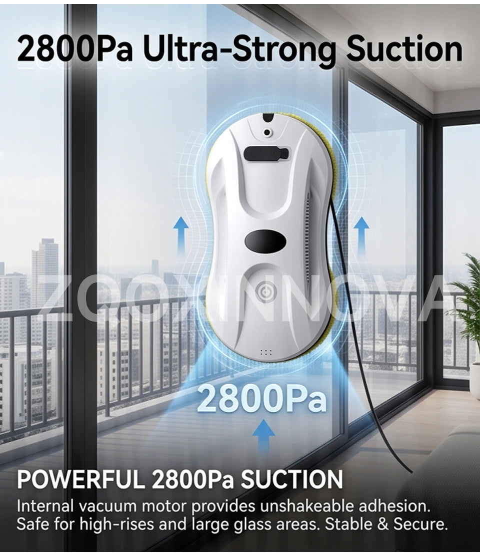55 Newton UPS Vacuum Cleaner Electric Glass Washer with Smart Home Appliance Smart Floor Mops Electric Window Cleaning Robot