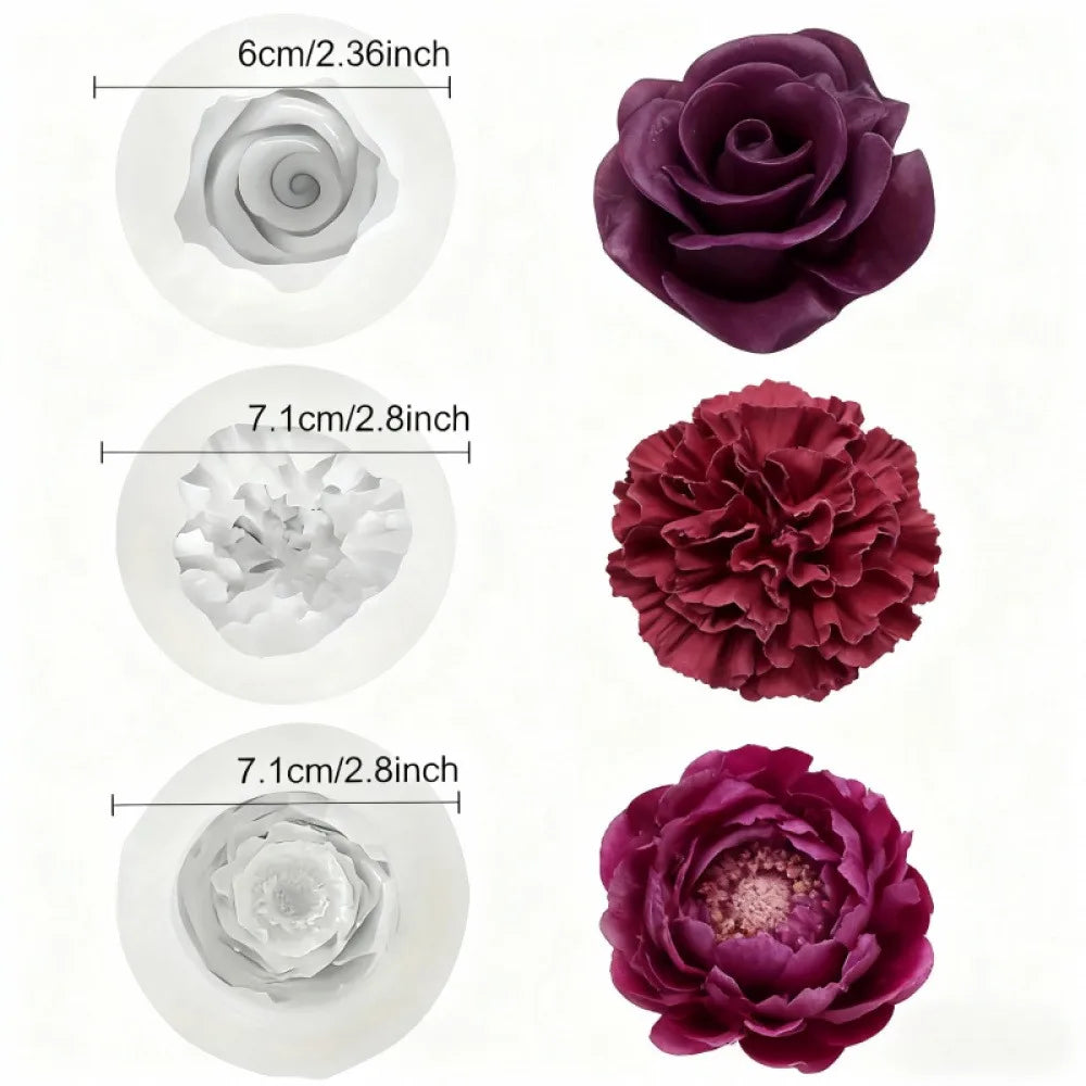 1 Piece 3D Elegant Rose Silicone Mold - Reusable Flexible Mold for Candles, Resin Art, Handmade Soap and Clay Making, Delicate Petal Design, Home Decoration, Valentine's Day Gift, Floral Shapes, Special Gift for Craft Enthusi