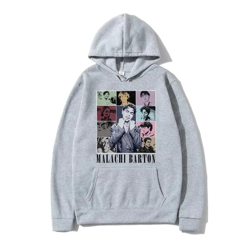 Autumn Winter Fleece-lined Hoody Malachi Barton Printed Women Men Oversized Pullovers Long Sleeve Street Hip Hop Gothic Clothing
