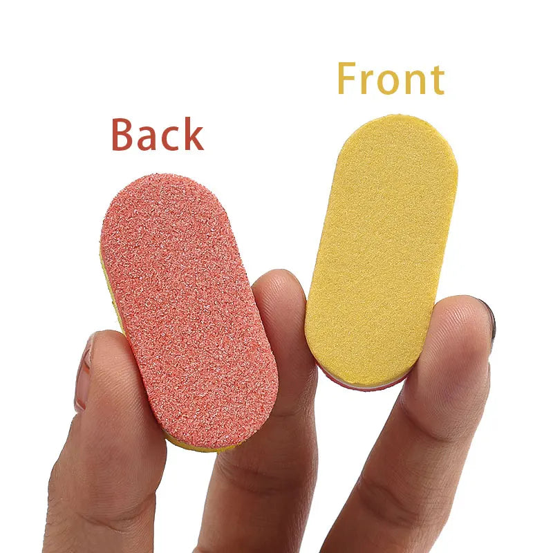 50pcs Mini Sponge Nail File Buffer Block Double Color Buffing Sanding File Pedicure Manicure Tool Gel Suplies Accessories