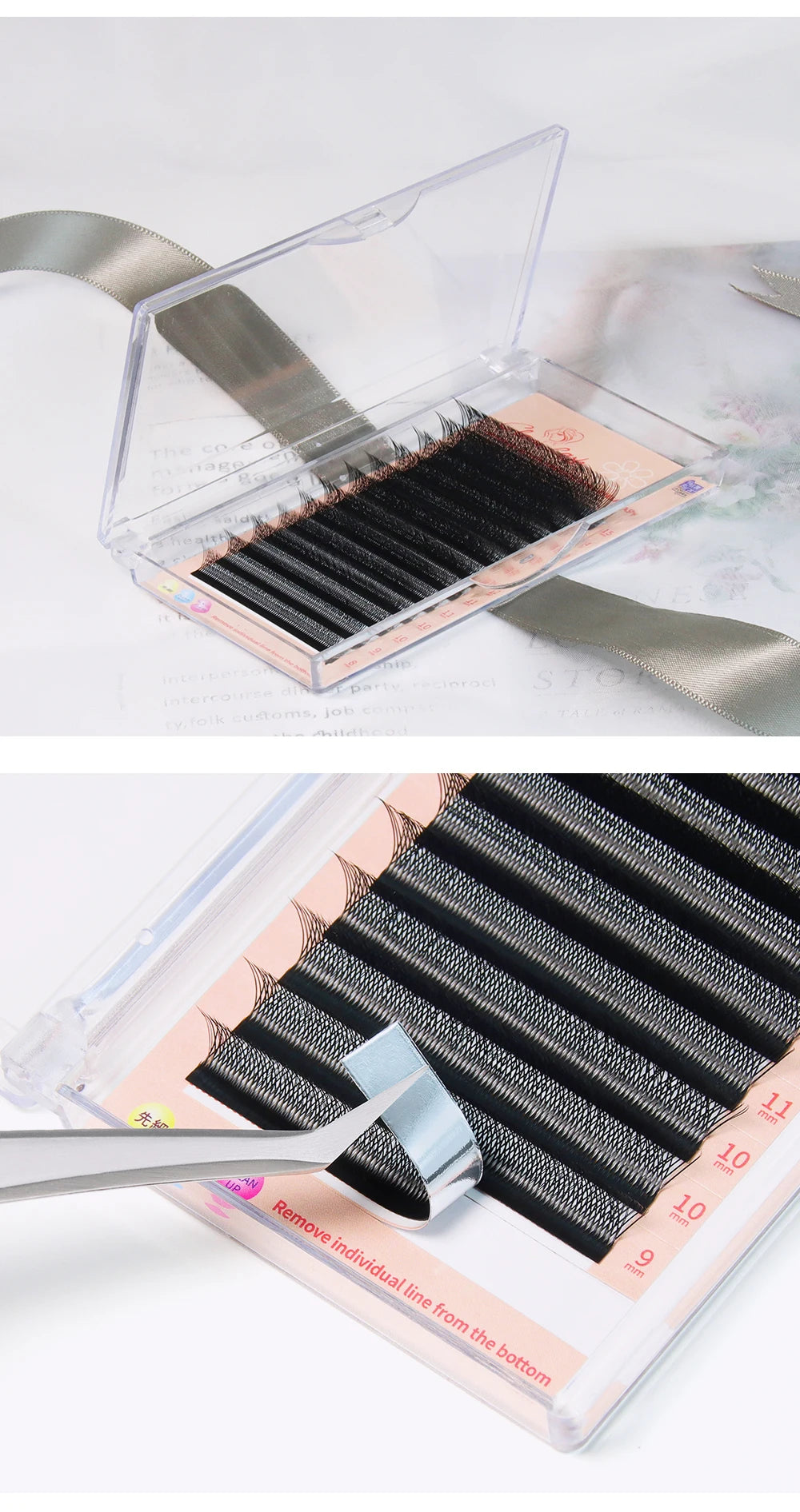 GLAMLASH 2tips 3D W Shape Lashes Extension Premade Volume Fan Eyelashes W Style Shaped Lash Makeup Supplies Natural EyeLash