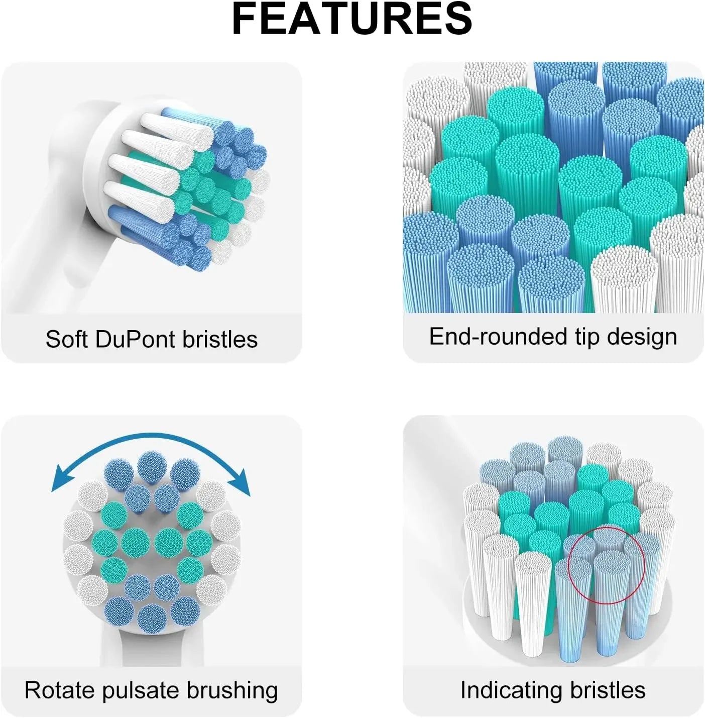 4/8/16 Pcs Electric Toothbrush Replacement Head Soft Dupont Bristle Tooth Brush Heads For Oral B Toothbrush Nozzles SB-17A
