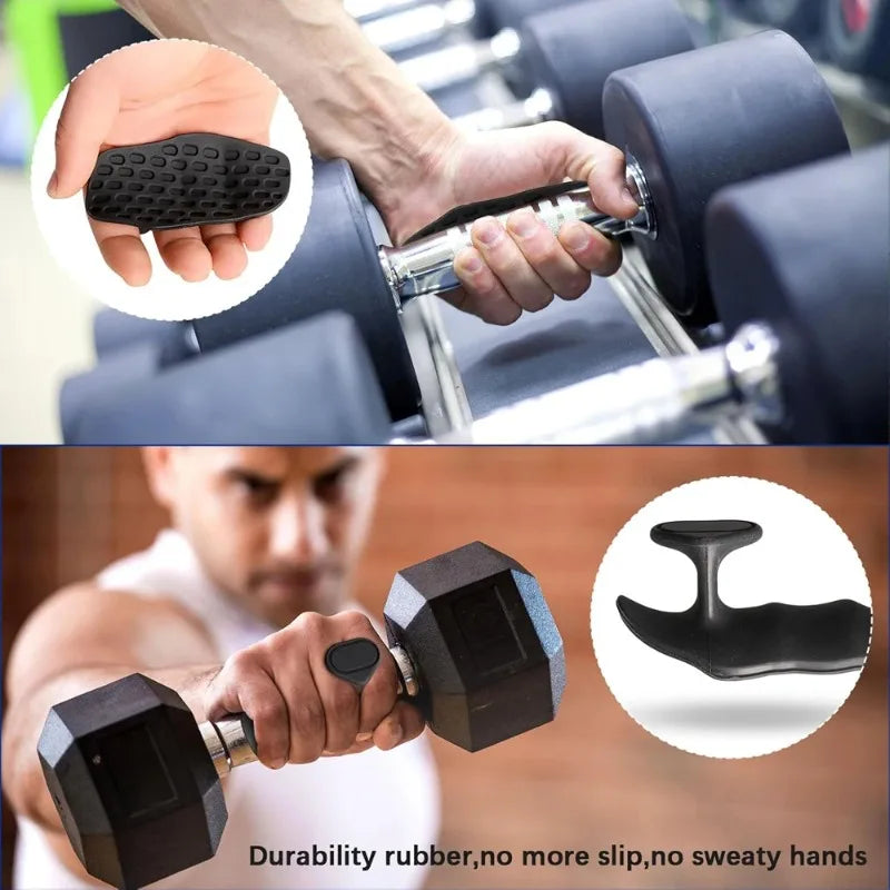 1 Pair Anti-Slip Grips for Weight Lifting Pull-Ups Gym Training Unisex Ergonomic Rubber Hand Protector Strengthener Handle Glove