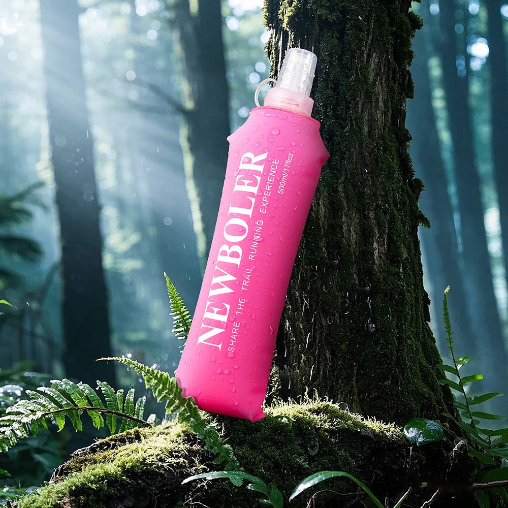 NEWBOLER 150/250/300/500ml Water Bottle TPU Folding Soft Flask Outdoor Sport Running Camping Hiking Travel Portable Water Bottle