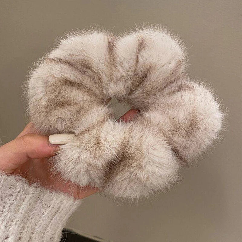 Autumn Winter Versatile Plush Hair Rope For Women Exquisite Simulation Mink Headband Scrunchies Fashion Hair Accessories Gifts