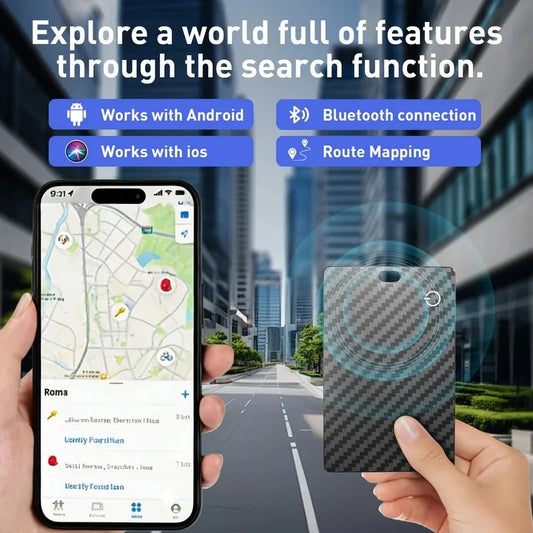 Tracking Card for iOS and Android; a Device That Alerts You When Items Are Lost. Smart Card for Locating Wallets and Luggage